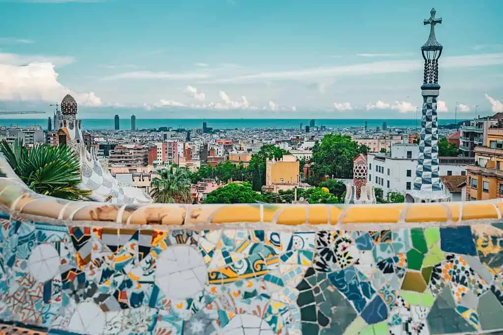 park guell near sagrada familia